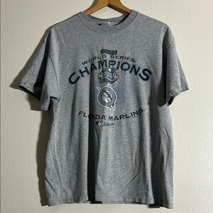 Y2K MLB Gray Florida Marlins Champions Tee